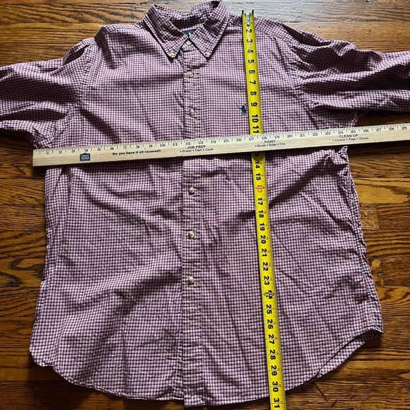 Polo Ralph Lauren Men's XL Classic Fit Button Down Dress Shirt Red Gingham Plaid - Picture 4 of 8